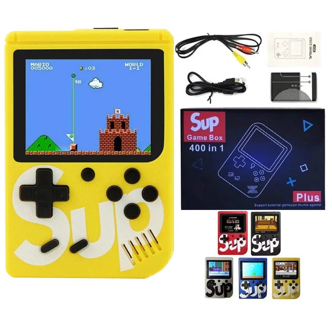 400 in 1 Sup Video Games Portable, Led Screen and USB Rechargeable, Handheld Console, Classic Retro Game Box Toy for Kids Boys & Girls (Multi Color ,1 pcs)